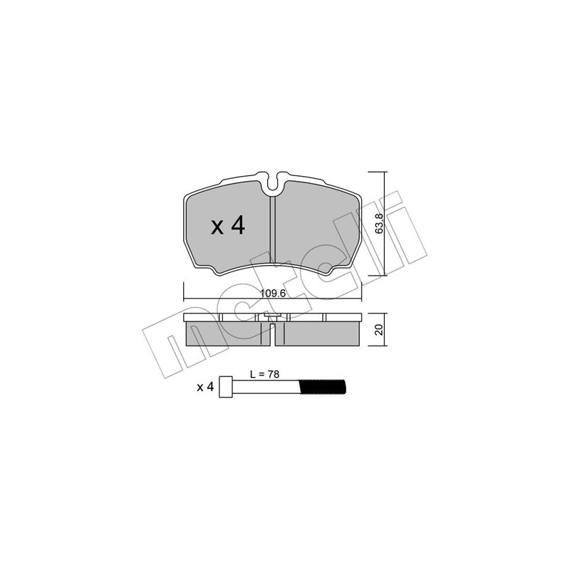 Pastiglie freno asse posteriore - METELLI