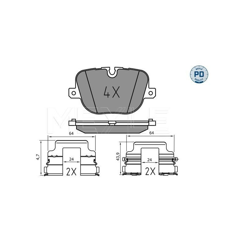 Pastiglie freno asse posteriore - MEYLE