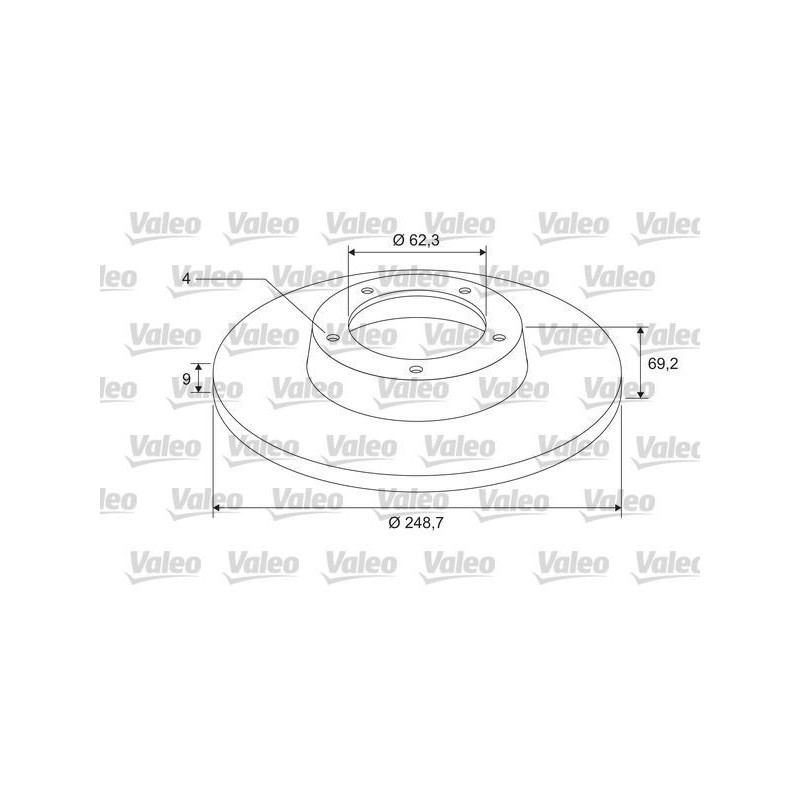 Disco freno asse posteriore - VALEO