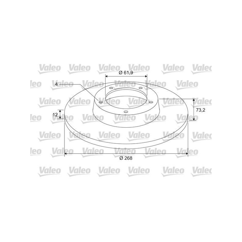 Disco freno asse posteriore - VALEO