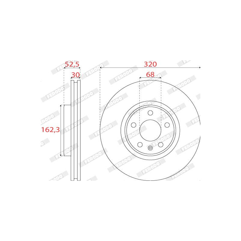 Disco freno asse anteriore - FERODO