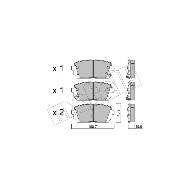 Pastiglie freno asse posteriore - METELLI