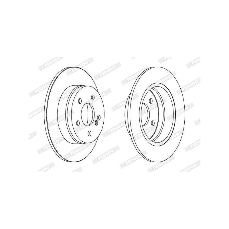 Disco freno asse posteriore - FERODO