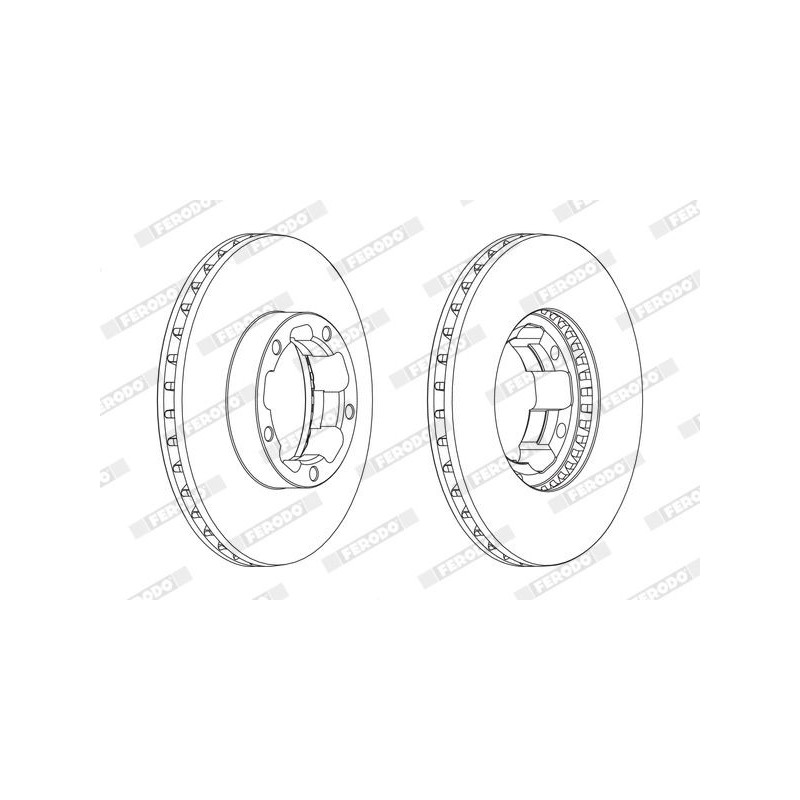 Disco freno asse anteriore - FERODO