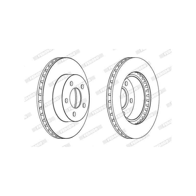 Disco freno asse anteriore - FERODO