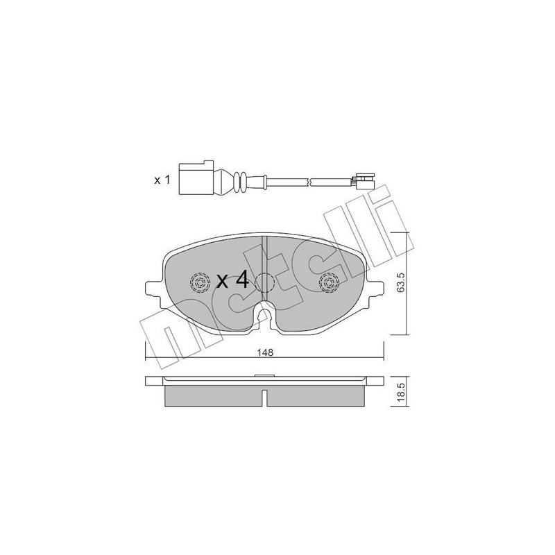 Pastiglie freno asse anteriore - METELLI