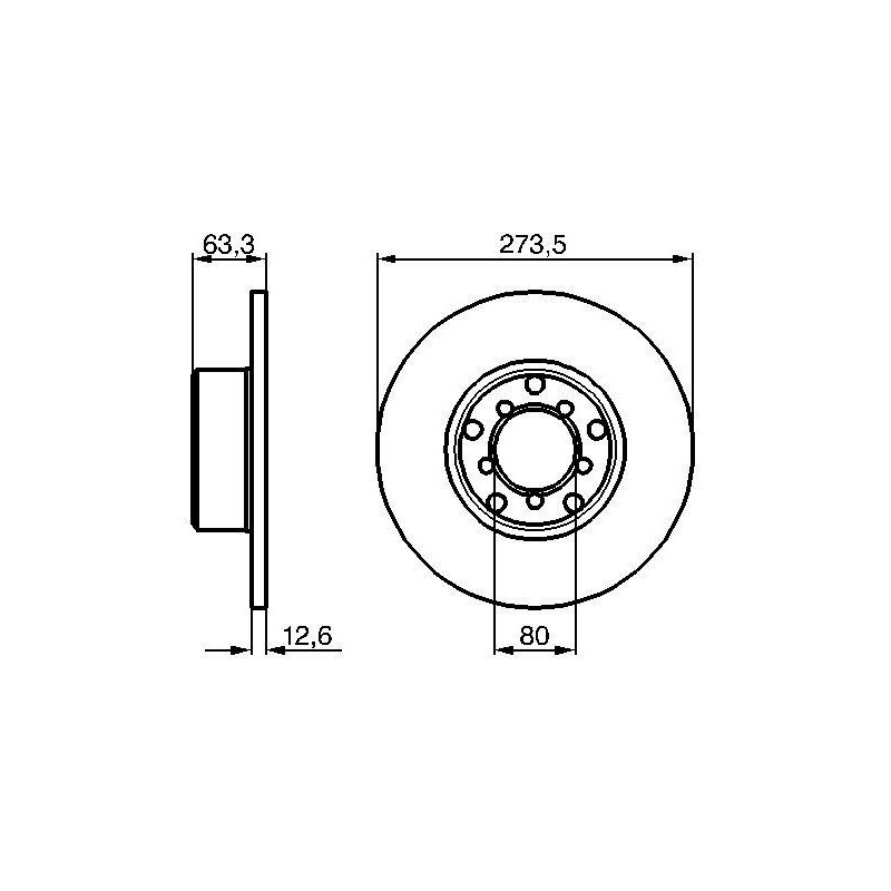 Disco freno asse posteriore - BOSCH