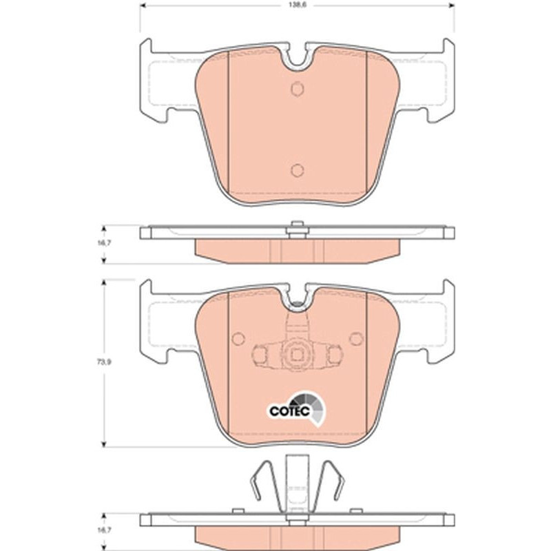 Pastiglie freno asse anteriore - TRW