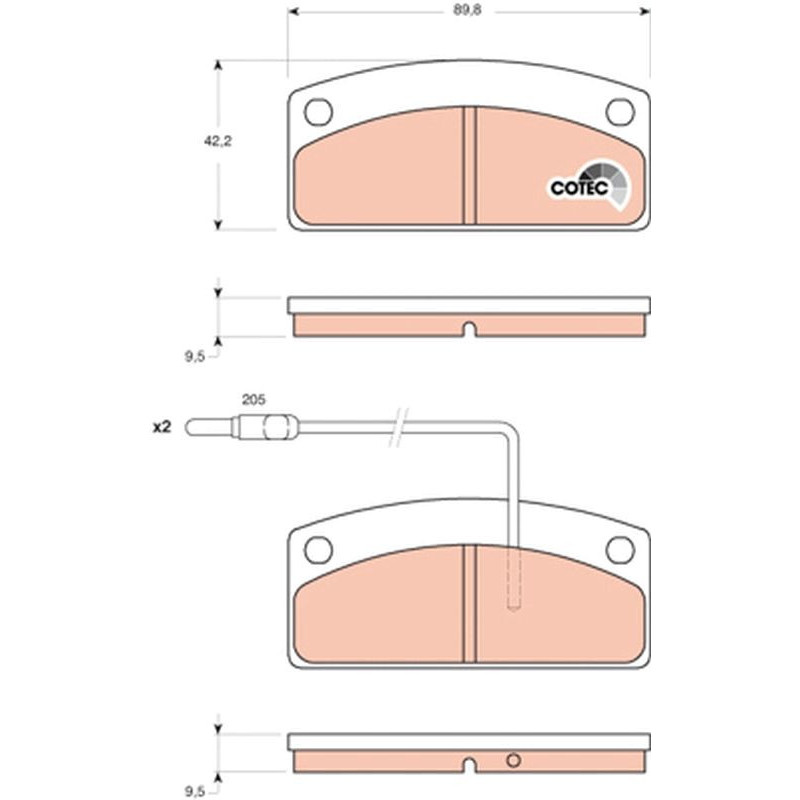 Pastiglie freno asse anteriore - TRW