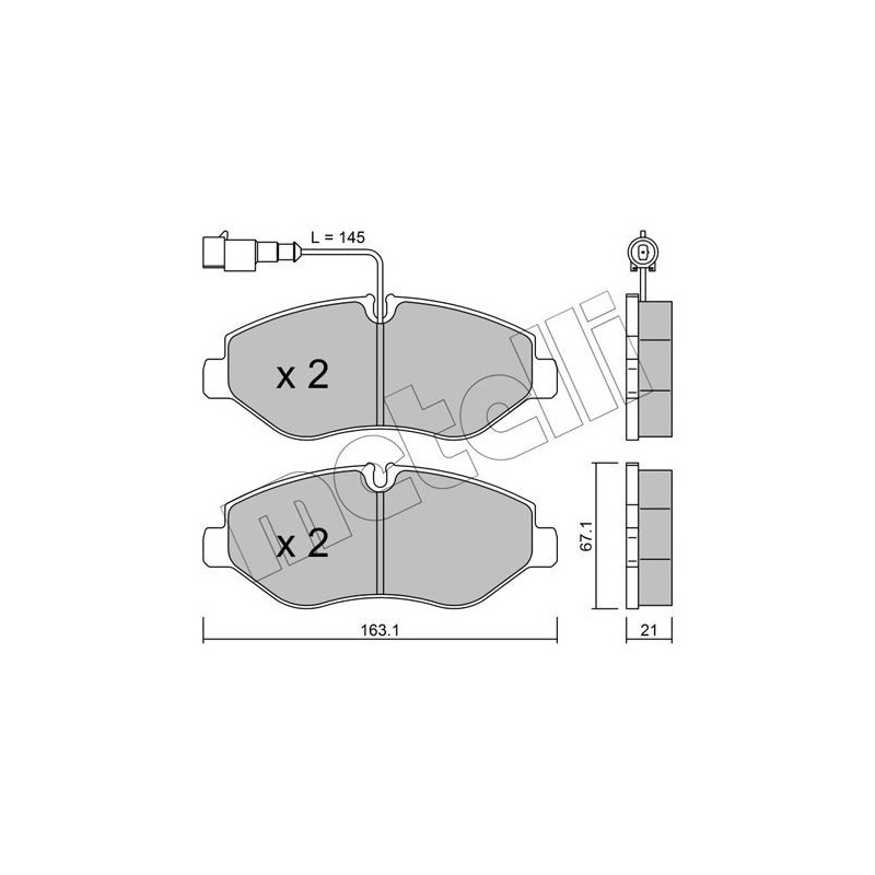 Pastiglie freno asse anteriore - METELLI