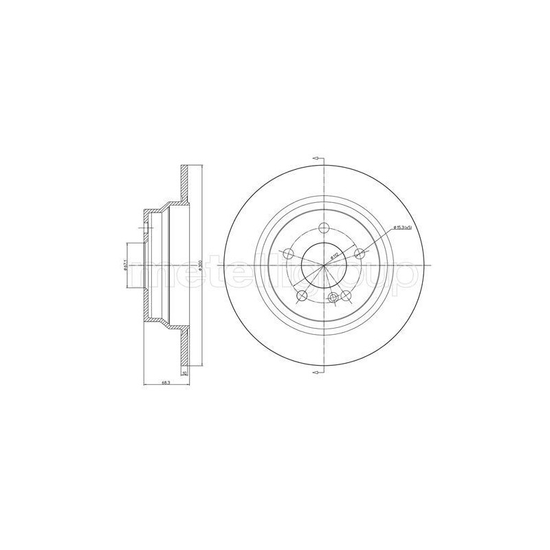 Disco freno asse posteriore - METELLI