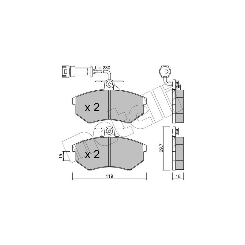 Pastiglie freno asse anteriore - METELLI