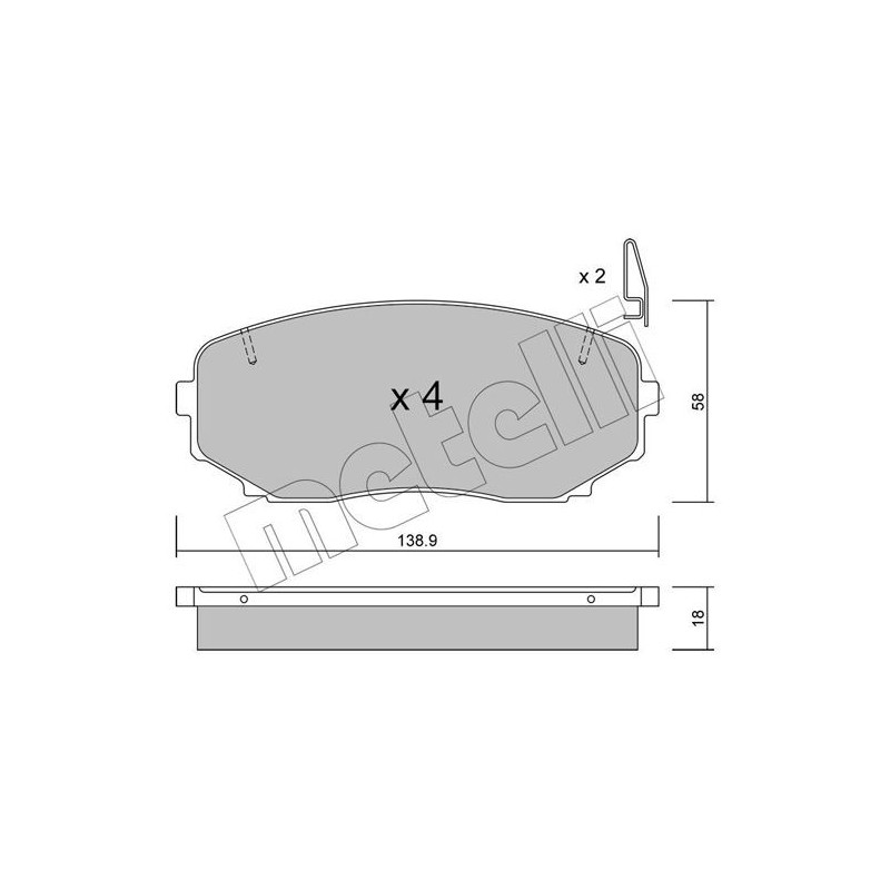 Pastiglie freno asse anteriore - METELLI