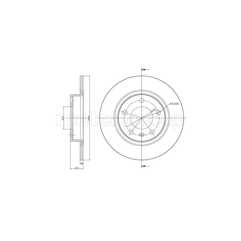Disco freno asse posteriore - METELLI