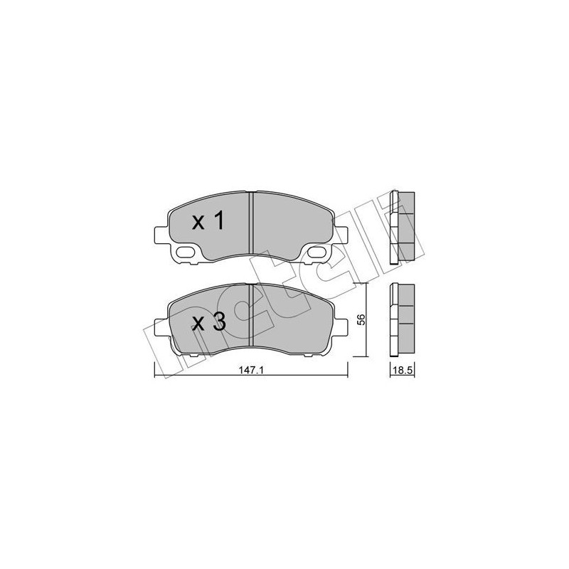 Pastiglie freno asse posteriore - METELLI