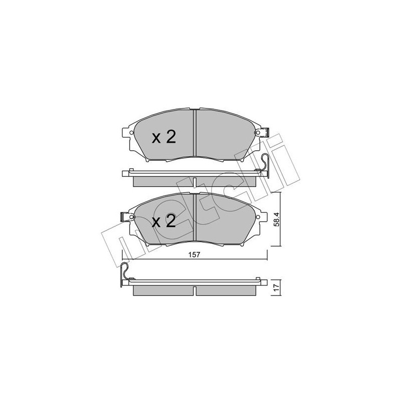 Pastiglie freno asse anteriore - METELLI