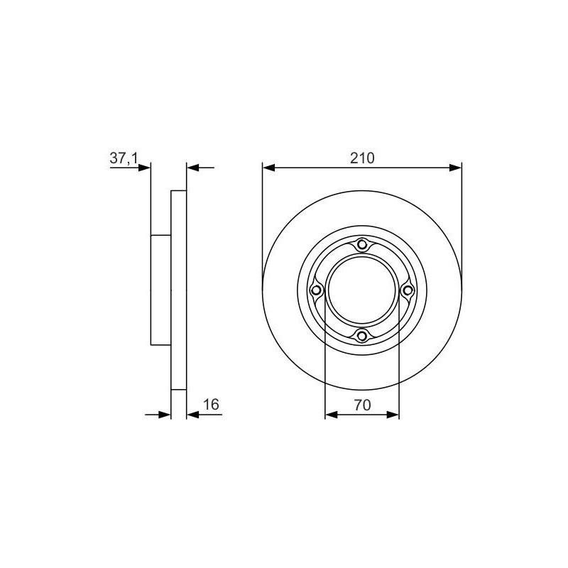 Disco freno asse anteriore - BOSCH