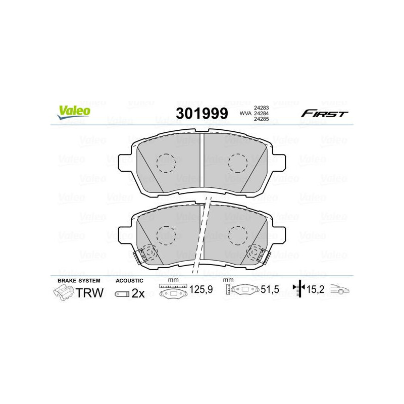 Pastiglie freno asse anteriore - VALEO