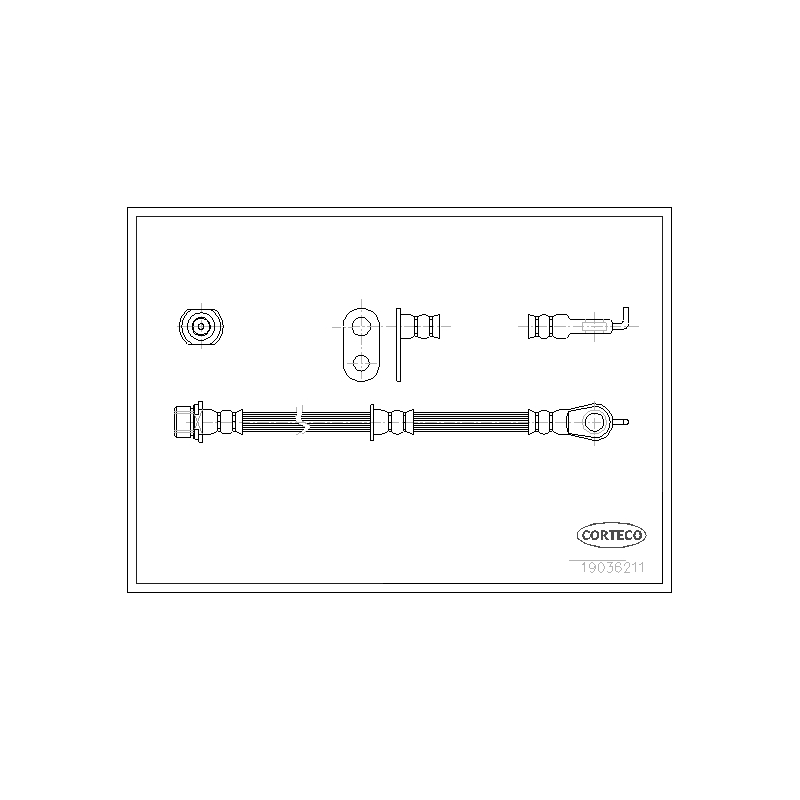 Flessibile freno asse anteriore - CORTECO