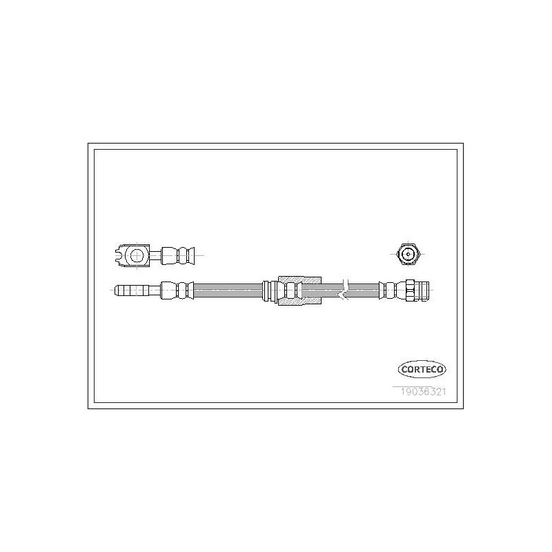 Flessibile freno asse anteriore - CORTECO