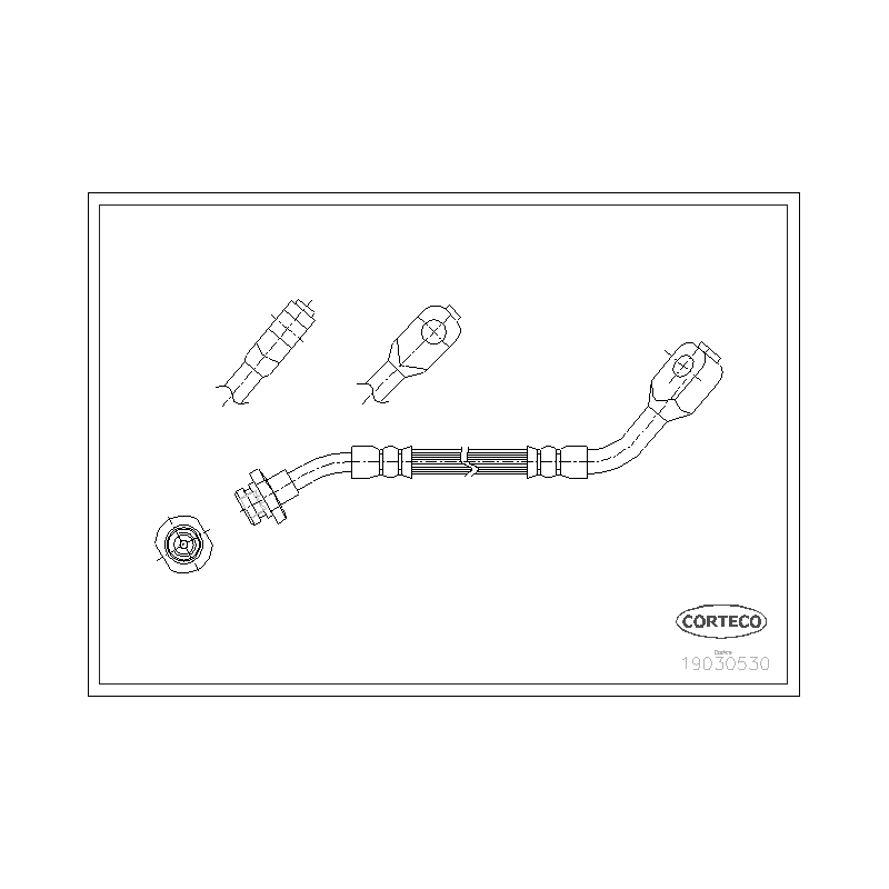 Flessibile freno asse anteriore - CORTECO