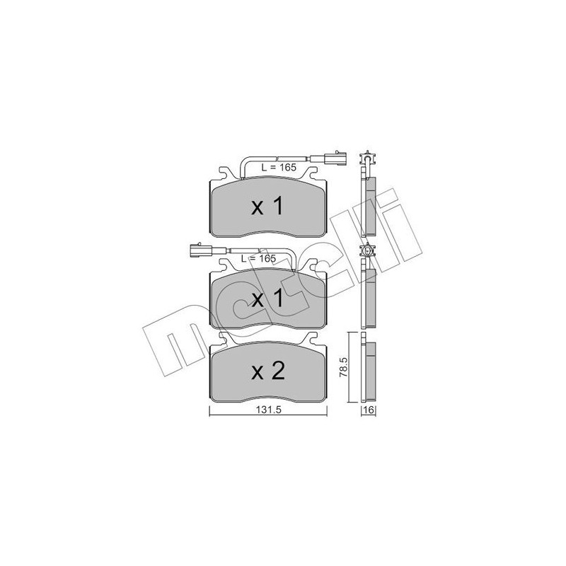 Pastiglie freno asse anteriore - METELLI