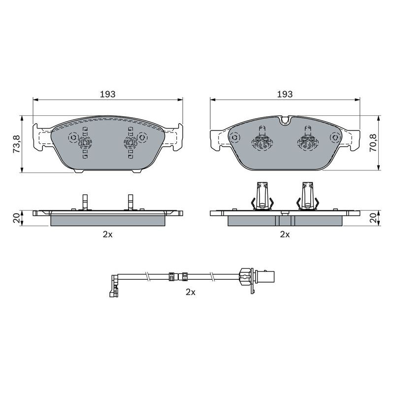 Pastiglie freno asse anteriore - BOSCH
