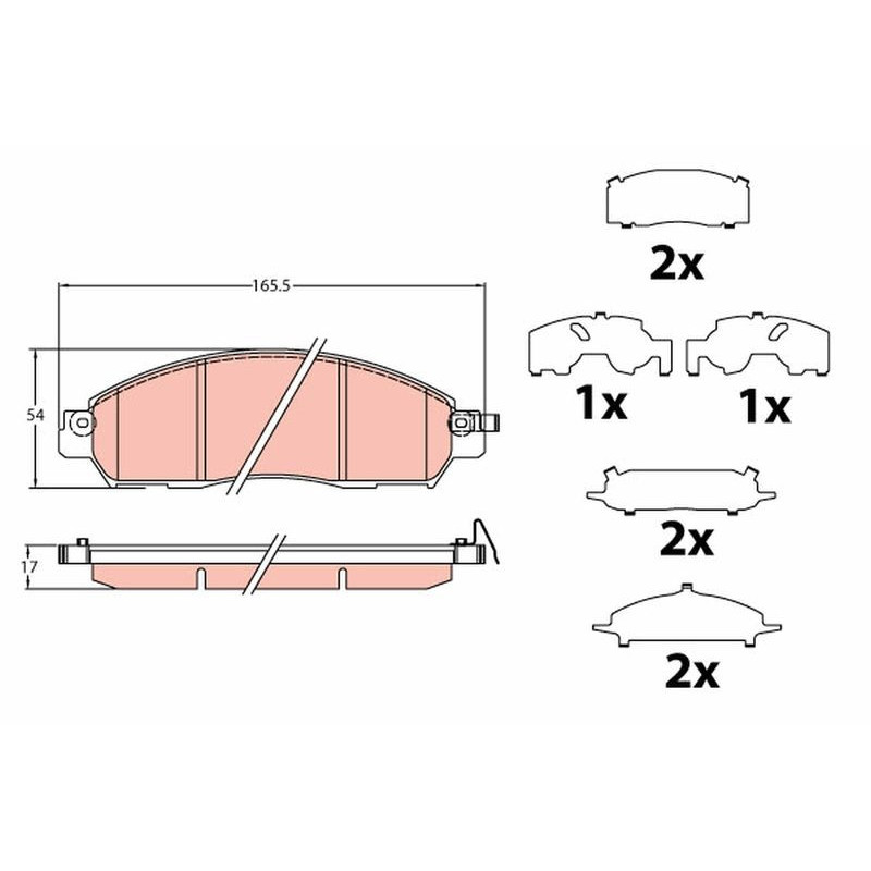 Pastiglie freno asse posteriore - TRW