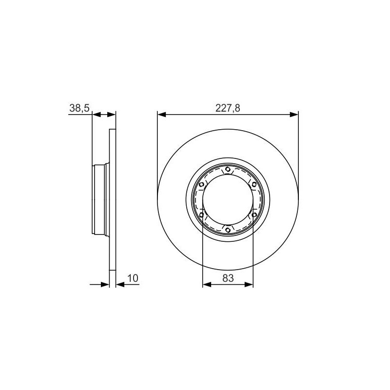 Disco freno asse anteriore - BOSCH
