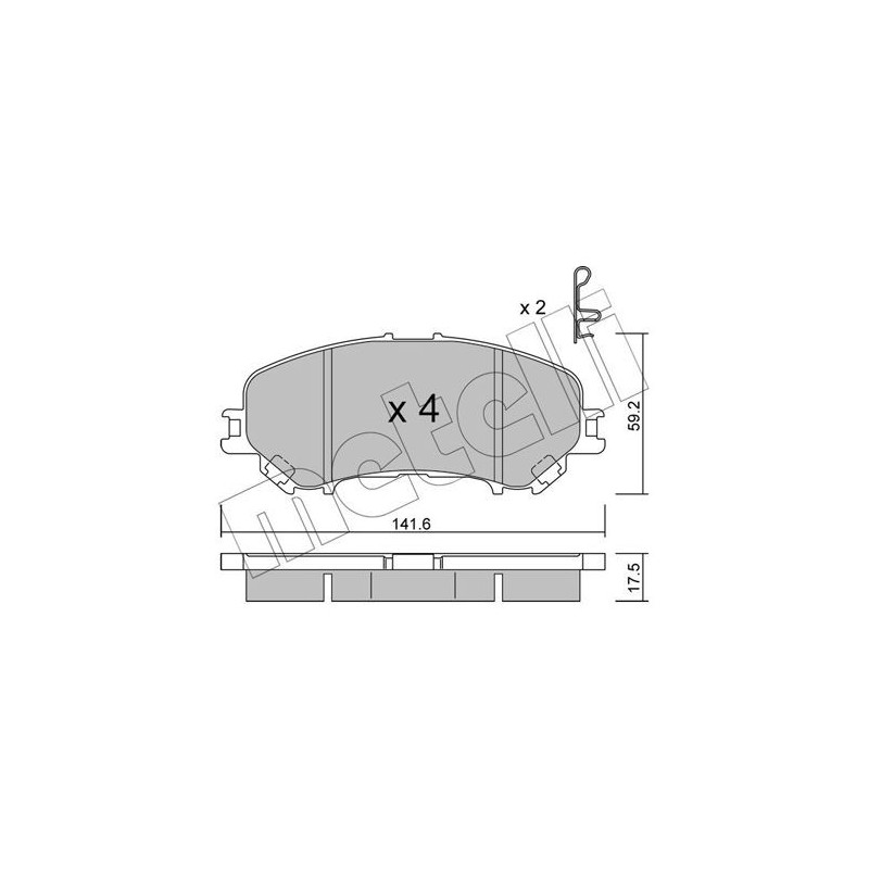 Pastiglie freno asse anteriore - METELLI