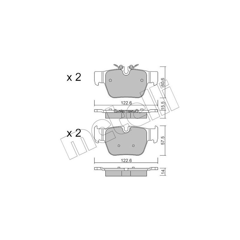 Pastiglie freno asse posteriore - METELLI