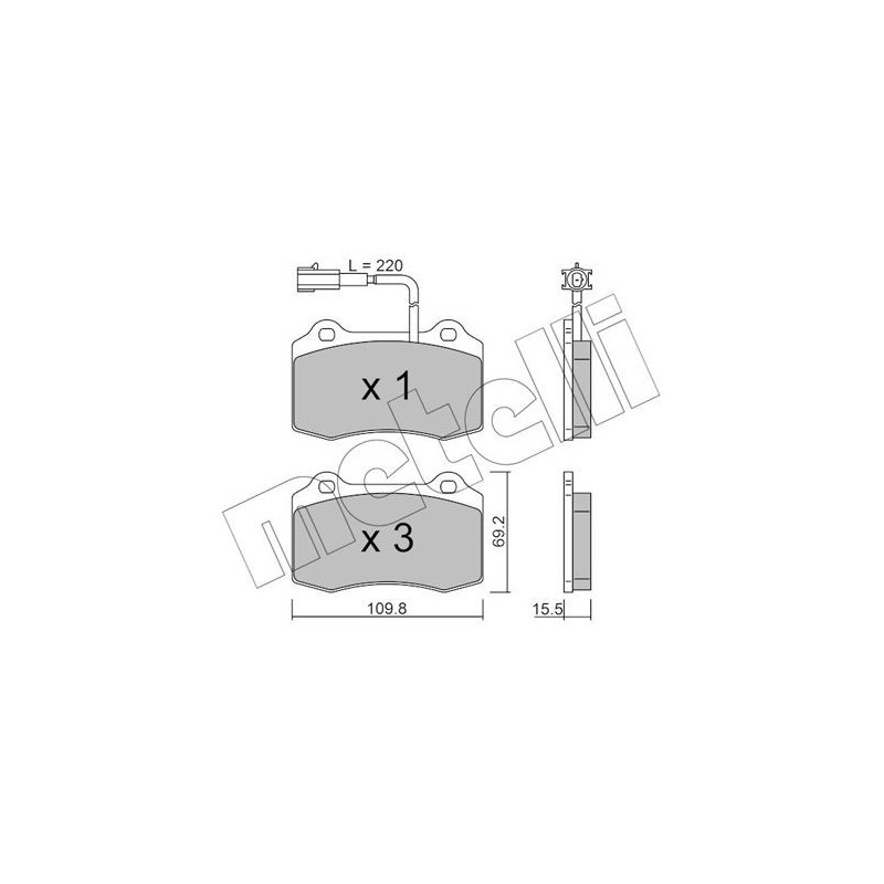 Pastiglie freno asse anteriore - METELLI