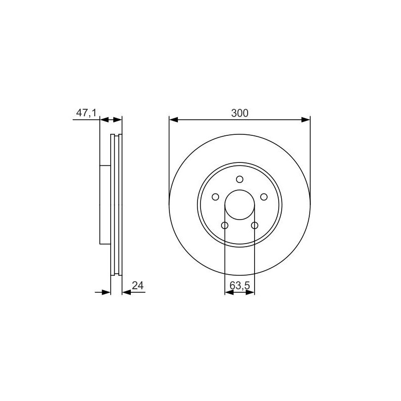 Disco freno asse anteriore - BOSCH