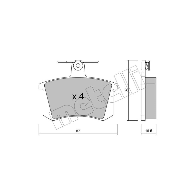 Pastiglie freno asse posteriore - METELLI