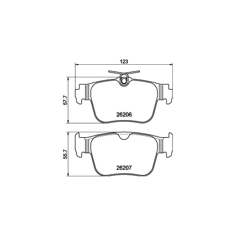 Pastiglie freno asse posteriore - HELLA BRAKE