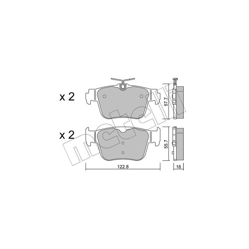 Pastiglie freno asse posteriore - METELLI