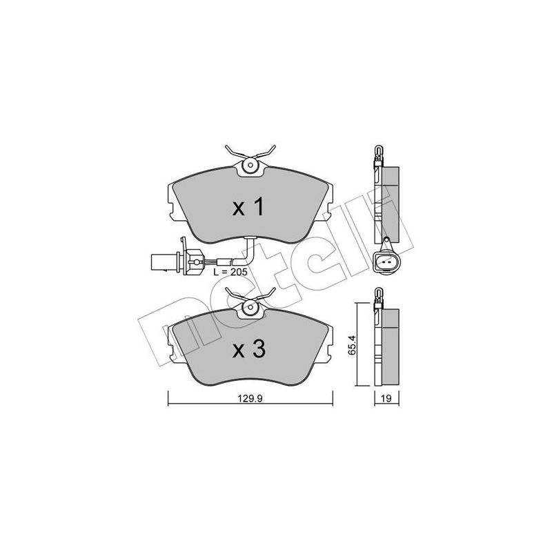 Pastiglie freno asse anteriore - METELLI
