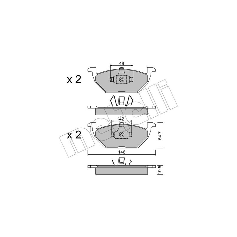 Pastiglie freno asse anteriore - METELLI