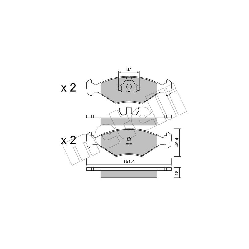 Pastiglie freno asse posteriore - METELLI