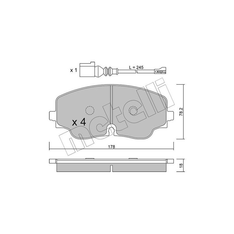Pastiglie freno asse anteriore - METELLI