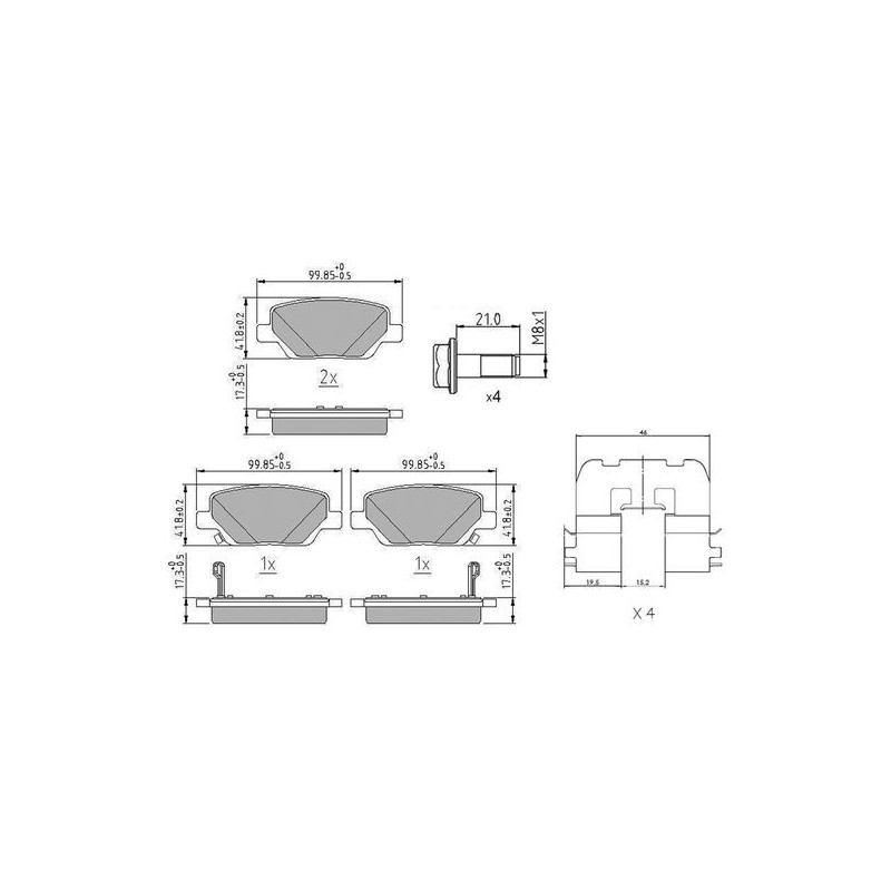 Pastiglie freno asse posteriore - FERODO