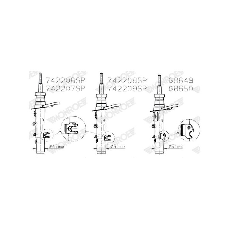 Ammortizzatore asse anteriore - MONROE