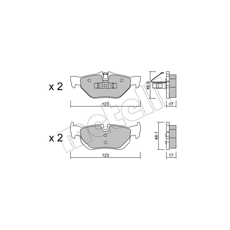 Pastiglie freno asse posteriore - METELLI