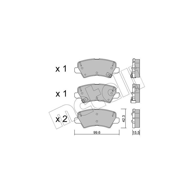 Pastiglie freno asse posteriore - METELLI