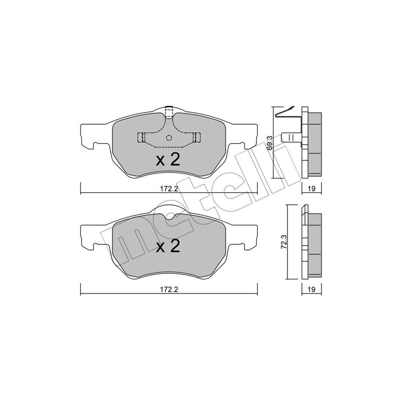 Pastiglie freno asse anteriore - METELLI