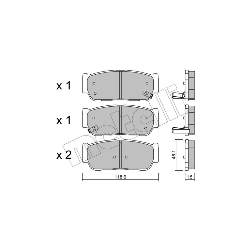 Pastiglie freno asse posteriore - METELLI