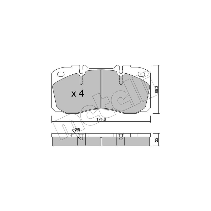 Pastiglie freno asse anteriore - METELLI