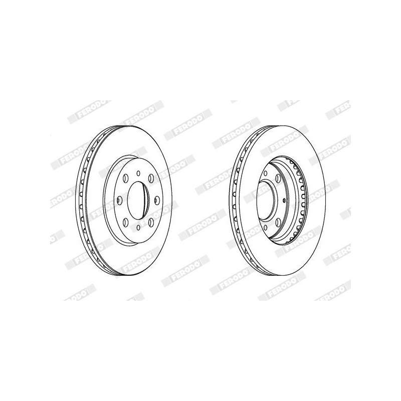 Disco freno asse anteriore - FERODO