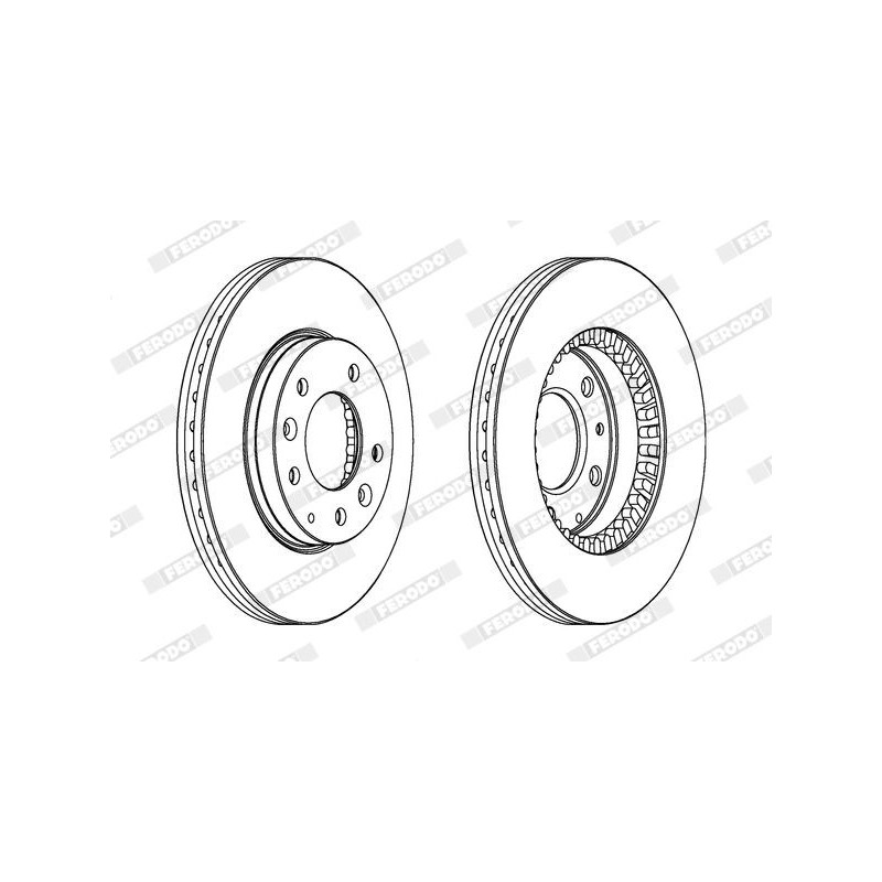 Disco freno asse anteriore - FERODO