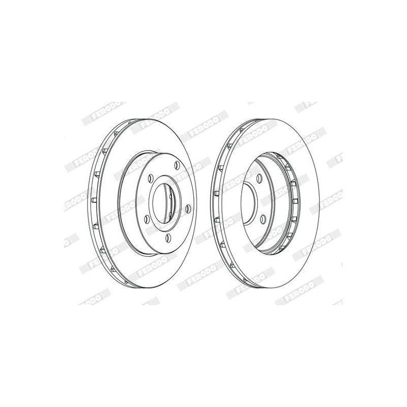 Disco freno asse anteriore - FERODO